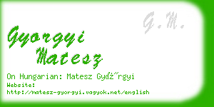 gyorgyi matesz business card